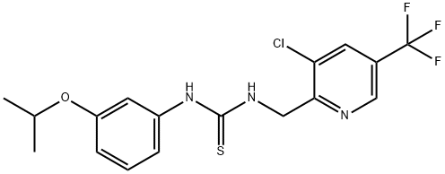 1-((3-Chloro-5-(trifluoromethyl)pyridin-2-yl)methyl)-3-(3-isopropoxyphenyl)thiourea Struktur