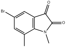 5-bromo-1,7-dimethylindoline-2,3-dione Structure