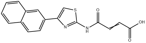 (2E)-4-{[4-(naphthalen-2-yl)-1,3-thiazol-2-yl]amino}-4-oxobut-2-enoic acid Struktur