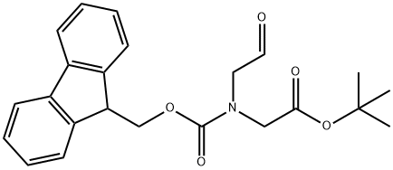 tert-Butyl 2-((((9H-fluoren-9-yl)methoxy)carbonyl)(2-oxoethyl)amino)acetate Structure