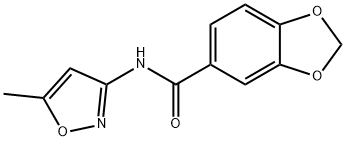 1,3-苯并二氧杂环戊烯-5-甲酰基-(5-甲基-异恶唑基)-胺 结构式