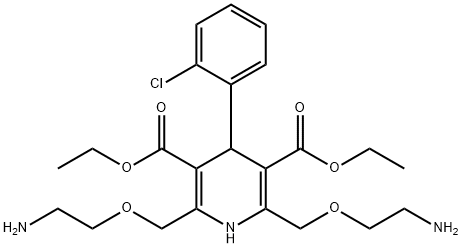 diethyl 2,6-bis((2-aminoethoxy)methyl)-4-(2-chlorophenyl)-1,4-dihydropyridine-3,5-dicarboxylate Struktur