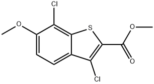 methyl 3,7-dichloro-6-methoxybenzo[b]thiophene-2-carboxylate Struktur