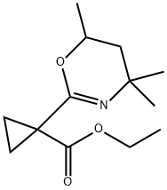 1-(4,4,6-trimethyl-5,6-dihydro-4H-[1,3]oxazin-2-yl)-cyclopropanecarboxylic acid ethyl ester Structure