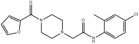 N-(4-chloro-2-methylphenyl)-2-[4-(furan-2-ylcarbonyl)piperazin-1-yl]acetamide Struktur