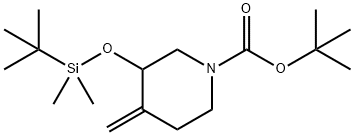 tert-butyl 3-((tert-butyldimethylsilyl)oxy)-4-methylenepiperidine-1-carboxylate Struktur