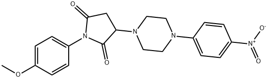 1-(4-methoxyphenyl)-3-[4-(4-nitrophenyl)piperazin-1-yl]pyrrolidine-2,5-dione Struktur