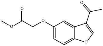 methyl 2-((3-acetylbenzofuran-5-yl)oxy)acetate 化学構造式