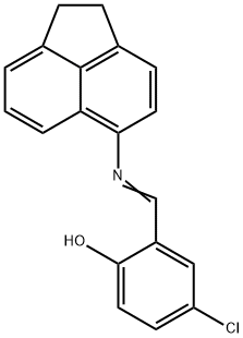 (E)-4-chloro-2-(((1,2-dihydroacenaphthylen-5-yl)imino)methyl)phenol Structure