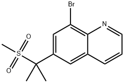 8-bromo-6-[1-methyl-1-(methylsulfonyl)ethyl]Quinoline Structure