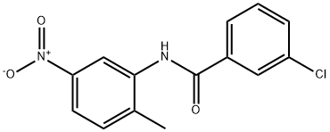 3-chloro-N-(2-methyl-5-nitrophenyl)benzamide Struktur