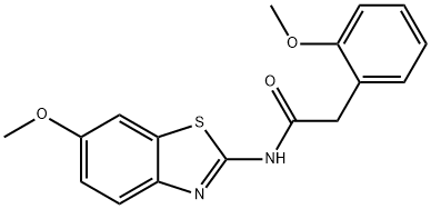 N-(6-methoxy-1,3-benzothiazol-2-yl)-2-(2-methoxyphenyl)acetamide Structure