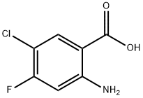 2-Amino-5-chloro-4-fluoro-benzoic acid Struktur