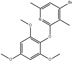 4-Bromo-3,6-dimethyl-2-(2,4,6-trimethoxyphenoxy)pyridine Structure