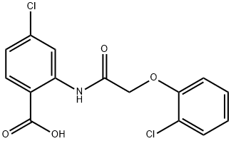 4-chloro-2-(2-(2-chlorophenoxy)acetamido)benzoic acid Structure