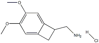 (3,4-ジメトキシビシクロ[4.2.0]オクタ-1,3,5-トリエン-7-イル)メタンアミン塩酸塩 化学構造式