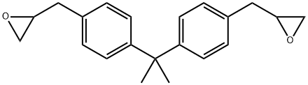 2,2'-((propane-2,2-diylbis(4,1-phenylene))bis(methylene))bis(oxirane) Struktur