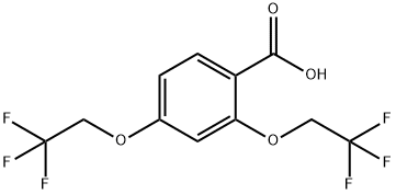 2,4-Bis-(2,2,2-trifluoro-ethoxy)-benzoic acid Struktur