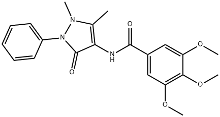 N-(1,5-dimethyl-3-oxo-2-phenyl-2,3-dihydro-1H-pyrazol-4-yl)-3,4,5-trimethoxybenzamide Struktur