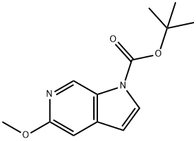 TERT-BUTYL 5-METHOXY-1H-PYRROLO[2,3-C]PYRIDINE-1-CARBOXYLATE 结构式
