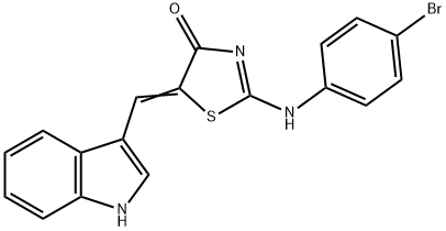 (2Z,5Z)-2-[(4-bromophenyl)imino]-5-(1H-indol-3-ylmethylidene)-1,3-thiazolidin-4-one,358339-82-9,结构式