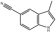3-メチル-1H-インドール-5-カルボニトリル 化学構造式