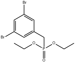 (3,5-二溴苄基)磷酸二乙酯 结构式