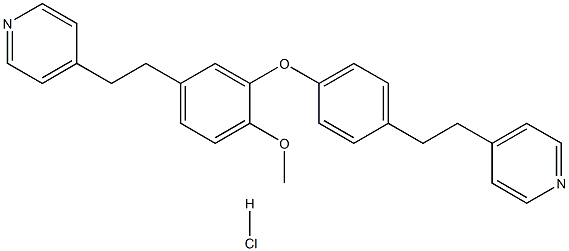 4-[2-[4-[2-methoxy-5-[2-(4-pyridyl)ethyl]phenoxy]phenyl]ethyl]pyridine hydrochloride 结构式