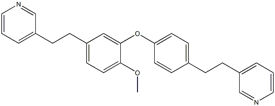 3-[2-[4-[2-methoxy-5-[2-(3-pyridyl)ethyl]phenoxy]phenyl]ethyl]pyridine, 365542-40-1, 结构式