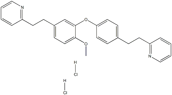 2-[2-[4-[2-methoxy-5-[2-(2-pyridyl)ethyl]phenoxy]phenyl]ethyl]pyridine dihydrochloride, 365542-42-3, 结构式