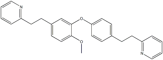 2-[2-[4-[2-methoxy-5-[2-(2-pyridyl)ethyl]phenoxy]phenyl]ethyl]pyridine 结构式