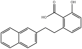 2-Hydroxy-6-(2-naphthalen-2-yl-ethyl)-benzoic acid, 365542-77-4, 结构式