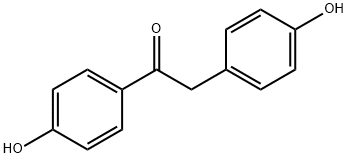 1,2-ビス(4-ヒドロキシフェニル)エタノン 化学構造式