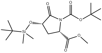 (2S,4S)-1-Tert-Butyl 2-Methyl 4-((Tert-Butyldimethylsilyl)Oxy)-5-Oxopyrrolidine-1,2-Dicarboxylate Struktur