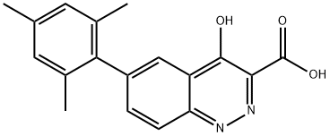6-Mesityl-4-oxo-1,4-dihydrocinnoline-3-carboxylic acid 结构式