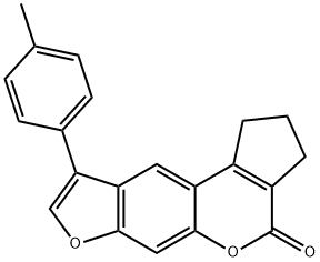 9-(p-tolyl)-2,3-dihydrocyclopenta[c]furo[3,2-g]chromen-4(1H)-one,370584-85-3,结构式