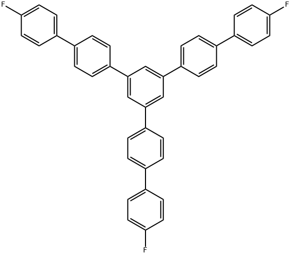 1,3,5-Tris(4'-fluorobiphenyl-4-yl)benzene Struktur