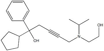 1-cyclopentyl-5-[(2-hydroxyethyl)(isopropyl)amino]-1-phenyl-3-pentyn-1-ol Structure