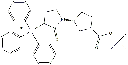 Phosphonium, [(3'R)-1'-[(1,1-dimethylethoxy)carbonyl]-2-oxo[1,3'-bipyrrolidin]-3-yl]triphenyl-, bromide Structure