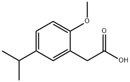 (5-イソプロピル-2-メトキシフェニル)酢酸 化学構造式