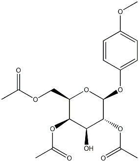 4-Methoxyphenyl beta-D-galactopyranoside 2,4,6-triacetate Structure