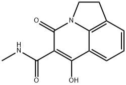 6-hydroxy-N-methyl-4-oxo-2,4-dihydro-1H-pyrrolo[3,2,1-ij]quinoline-5-carboxamide Struktur