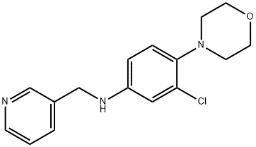 3-chloro-4-(morpholin-4-yl)-N-(pyridin-3-ylmethyl)aniline Struktur