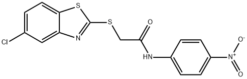 2-[(5-chloro-1,3-benzothiazol-2-yl)sulfanyl]-N-(4-nitrophenyl)acetamide Struktur