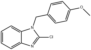 2-氯-1-(4-甲氧基苄基)-1H-苯并[D]咪唑, 388574-61-6, 结构式