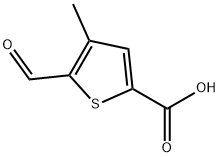 5-formyl-4-methylthiophene-2-carboxylic acid Struktur