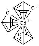 Tris(methylcyclopentadienyl)gadolinium (III), 98% (99.9%-Gd) (REO) 结构式