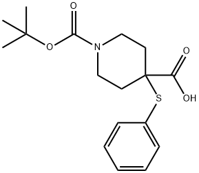 397264-10-7 1-(tert-butoxycarbonyl)-4-(phenylthio)piperidine-4-carboxylic acid