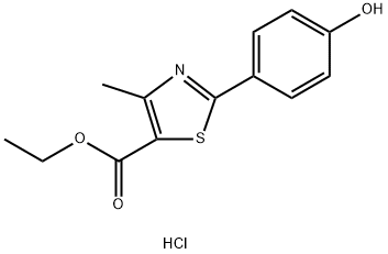2-(4-ヒドロキシフェニル)-4-メチルチアゾール-5-カルボン酸エチル塩酸塩 化学構造式