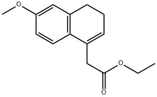 ethyl 2-(6-methoxy-3,4-dihydronaphthalen-1-yl)acetate Structure